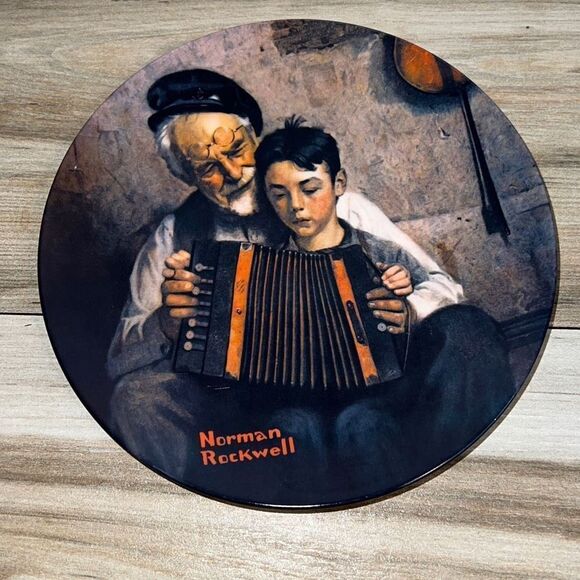 Knowles Norman Rockwell 1981 Plate "The Music Maker" Limited Edition - Picture 1 of 7